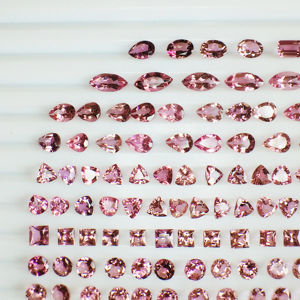 พลอยทัวร์มาลีนสีชมพูสดใสพลอยหลวมคุณภาพ AAA ประณีตตัดผสมความคมชัดสูงชิ้นส่วนที่ไม่ซ้ำใครพร้อมใบรับรอง IGI - Product Image 1