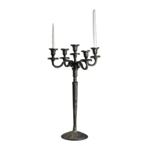 Candelabro antigo preto cor preta luxo padrão decorativo Candelabro moderno exculosivo