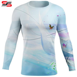 Wholesale Sublimation High Quality <b>Men's</b> Quick Dry Turtleneck Long Sleeve <b>Compression</b> <b>Shirts</b> Workout Muscle Gym <b>Shirts</b> Top - Product Image 3