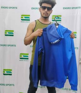 Sweats à capuche et sweat-shirts hommes femmes Engro Sportswear hiver polaire séchage rapide poche Design personnalisé bleu - Product Image 1