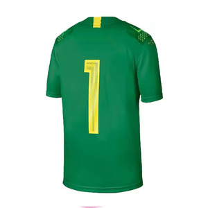 Camiseta de Fútbol Americano Personalizable para Hombre, Cuello en V, Manga Corta, Absorbe la Humedad, Número 1, Rojo y Blanco, Poliéster, Deportiva - Product Image 6