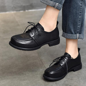 Chaussures Oxford classiques pour hommes en cuir véritable, à lacets, formelles, pour affaires, décontractées, de bureau - Product Image 2