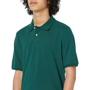 Camiseta Polo de Color Sólido para Hombre, Cuello Acanalado, Costuras Duraderas, Ajuste Cómodo, Camisa Informal para Oficina - Product Image 3