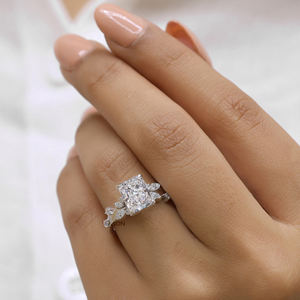 VINSON 2,5 quilates corte radiante Moissanite ramita anillo de compromiso, ramas de estilo árbol alrededor de su dedo anillo de la naturaleza - Product Image 6