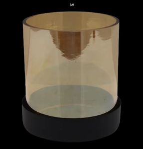 Vente chaude À La Main En Vrac Antique Bougeoir En Verre Coloré En Métal Pilier Titulaire pour La Décoration De La Maison Sans Flamme Caractéristique - Product Image 3