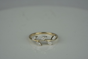 Bague de Moissanite en diamant de laboratoire élégant, coupe marquise, 0.30 carats, clarté VS1, certifié IGI SGL, or rose, argent, fournisseur - Product Image 2