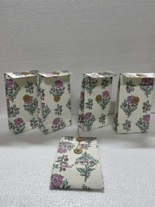 Sacs en papier imprimés sur mesure Eco Conscious Block 100% chiffon en coton recyclé. Idéal pour les faveurs de mariage, emballage cadeau boutique - Product Image 2