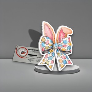 Palette magnétique pour extensions de cils, motif nœud de Pâques, la plus mignonne, pour artistes en cils, support acrylique personnalisé pour cils, papillon et fleur - Product Image 1