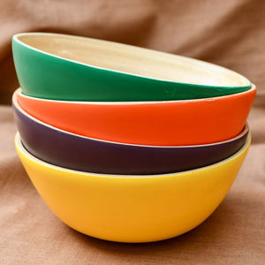Artisanat beaux bols en laque bol en bambou filé meilleur choix ensemble de vaisselle pour la fête de noël - Product Image 1