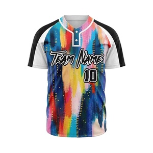 Camiseta de Béisbol Personalizada para Hombre, Cuello Alto, Talla Grande, 100% Poliéster, Transpirable, Antibacterial, de Secado Rápido, con Estampado por Sublimación - Product Image 6