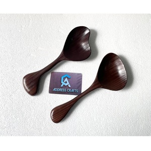 Juego de servidor de ensalada de diseñador hecho a mano indio, cuchara para servir de forma única, utensilios de cocina, utensilios, herramientas para ensalada, hogares - Product Image 2