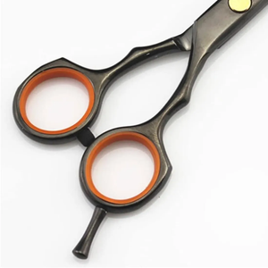 Ciseaux de coiffure droits uniques en acier inoxydable 4Cr13 de haute qualité pour droitiers, manche moyen - Product Image 5