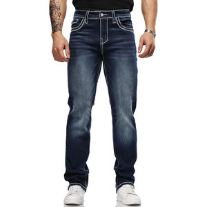 Vente en gros bon marché Pantalon en denim respirant pour hommes, vêtements décontractés, nouveau dernier style de pantalon en jean personnalisé pour toutes les saisons - Product Image 1