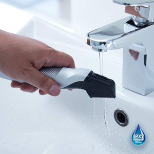 Rasoir électrique pour homme, tondeuse corporelle avec lames en céramique douces, utilisation humide ou sèche, tondeuse à cheveux pour la tête et le corps - Product Image 4