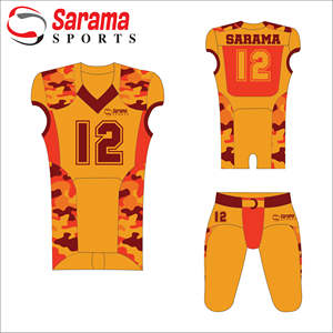 Tarifa barata 100% poliéster hecho transpirable uniformes de fútbol americano último diseño 2022 al por mayor americano, - Product Image 3