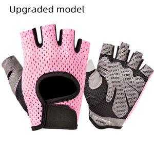 Venta al por mayor logotipo personalizado antideslizante Fitness levantamiento de pesas transpirable medio dedo mano deportes gimnasio guantes para hombres mujeres - Product Image 2