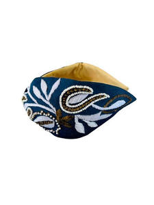 Diadema Elegante con Bordado Floral Paisley, Adornos de Cuentas, Hecha a Mano, con Nudo Bordado, Accesorio para el Cabello con Tela de Cuentas 2026 - Product Image 3