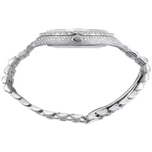 Luxury Pink String Full Iced Dial Analog Quartz Watch New Arrival Moissanite Diamond <b>Studded</b> Stainless Steel Availab;le <b>for</b> Sale - Product Image 4