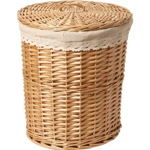 Handmade Rattan Laundry <b>Basket</b> <b>With</b> <b>Lid</b> Eco Friendly Woven Storage <b>Hamper</b> for Clothes Toys Home Organization - Product Image 2