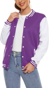 2025 nouvelle mode personnalisé imprimé Logo tissé coton respirant matelassé varsity vestes pour femmes à manches longues Style d'hiver - Product Image 4
