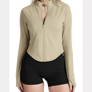Veste de sport pour femmes OEM et ODM pour le yoga et la salle de sport dames Fitness séchage rapide vêtements de sport confortables logo avant respirant - Product Image 6