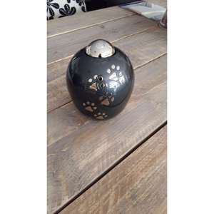 Banda con estampado de pata, urnas de cremación personalizadas, artesanías de Metal hechas a mano, urnas personalizadas para mascotas, recuerdo de cenizas funerarias, urna con estampado de pata - Product Image 5