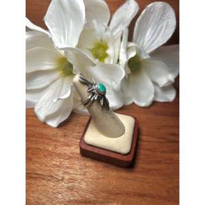 Kobe Martinez Sonoran Mountain Turquoise 18K Plated Sterling Silver Casual <b>Adjustable</b> <b>Ring</b> Bezel Setting Gift Stainless Steel - Product Image 6