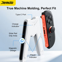 Empuñadura de carga en forma de V Jemdo para Nintendo Switch NS 2 Joycon cargador de batería modelo OLED con batería incluida
