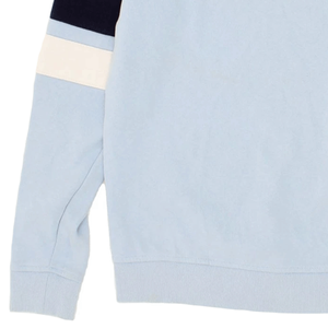 Sudadera de cuello redondo de algodón azul claro 100% para hombre, Top básico bordado para impresión Digital de invierno - Product Image 4