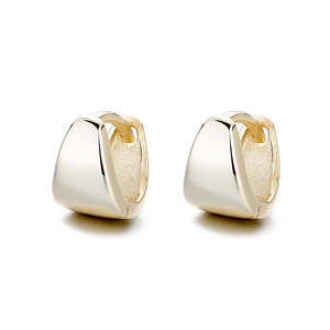 Orecchini a Cerchio in Oro 14K e Argento Sterling con Motivo Geometrico - Product Image 5