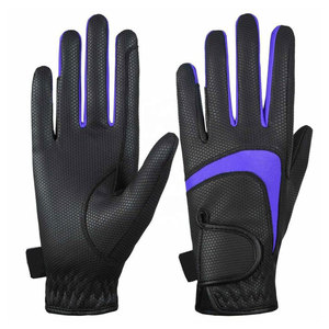 Guantes de equitación de cuero de verano de alta calidad 2026 estilo Chester con logo personalizado, transpirables, de dedo completo, duraderos, estilo western - Product Image 1