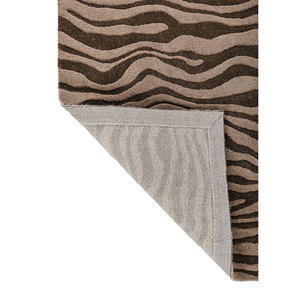 Wild Wanderlust Beige Brown Handmade Acrylic Rug 10mm Plush Top-28964 for Home <b>Bedroom</b> Hallway Featuring Animal <b>Print</b> Design - Product Image 5