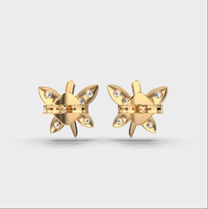 Pendientes de Diamantes Redondos Cultivados en Laboratorio con Certificación IGI, Oro Amarillo/Blanco/Rosa de 14K, Pendientes de Diamantes de Diseño - Product Image 4