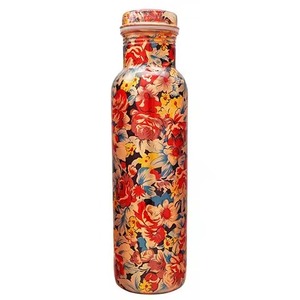Modern Designer Copper <b>Water</b> <b>Bottle</b> With Unique Pattern Perfect For Daily Use Office And Travel Hydration - Product Image 5