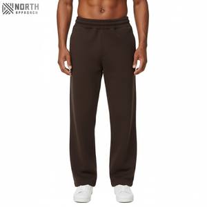 Pantalon de survêtement Baggy surdimensionné droit personnalisé à jambe large pantalon de survêtement évasé 100% coton pantalon de survêtement évasé décontracté pour hommes hiver - Product Image 1