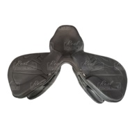 Selle d'équitation anglaise en cuir de qualité supérieure avec arceau en bois/plastique - Légère pour le saut d'obstacles et le dressage