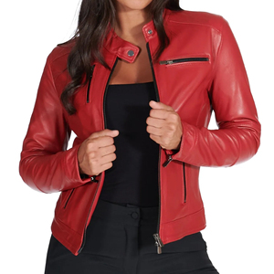 Chaquetas de moda de cuero para mujer de último diseño de calidad superior 2025, gran oferta, chaquetas de moda de cuero genuino personalizadas para mujer - Product Image 2