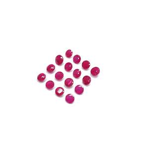 Rubis naturels africains non traités, cristaux ronds calibrés de 3 mm et 4 mm - Product Image 5