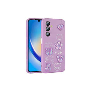 Coque de protection souple en silicone violet brillant gaufré pour Samsung Galaxy A14 5G-NXXA Toys Frosting 14 Plus - Product Image 1