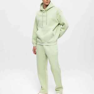 Ensemble de survêtement pour homme, sweat-shirt et pantalon de survêtement à logo brodé délavé, style FLARE, vente en gros - Product Image 3