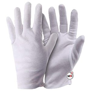 Gants de poignet en tricot de coton blanc Protection des mains en coton Gants de sécurité industrielle Gants de protection du travail - Product Image 1