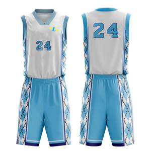 Ensemble de maillots de basket-ball personnalisés de qualité supérieure en gros, 100% polyester, uniformes de basket-ball pour hommes et femmes - Product Image 2