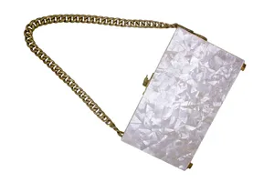 Bolso de mano de resina hecho a mano de primera calidad, bolso de noche acrílico, accesorio elegante y lujoso para bodas y fiestas, para uso femenino. - Product Image 5