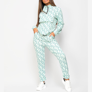2025 nouveau Design sublimé Logo personnalisé dames survêtement 2 pièces Fitness vêtements survêtements Jogging Sportsuit femmes - Product Image 2