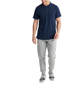 เสื้อโปโลแขนสั้นสำหรับผู้ชายเสื้อออกกำลังกายผ้าคอตตอน100% แห้งเร็วสีดำสำหรับฝึกกอล์ฟและเทนนิสสีพื้น - Product Image 2