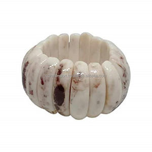 Premium Quality New Arrival Hand Curved Custom Resin Bead <b>Stretch</b> Wide <b>Bracelets</b> with Multi Color Resin From India by RF Cr - Product Image 2