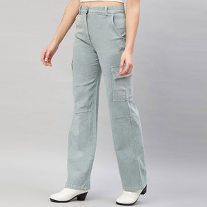 Ropa de calle Último estilo Increíble calidad Mujeres Jeans Pantalón Nueva llegada Ecológico Precio barato Mujeres Pantalón acampanado - Product Image 2