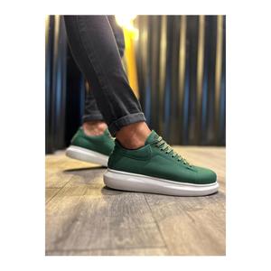 Lisinya941 รองเท้าลําลองส้นสูง สีเขียว (ส้นขาว) - Product Image 4