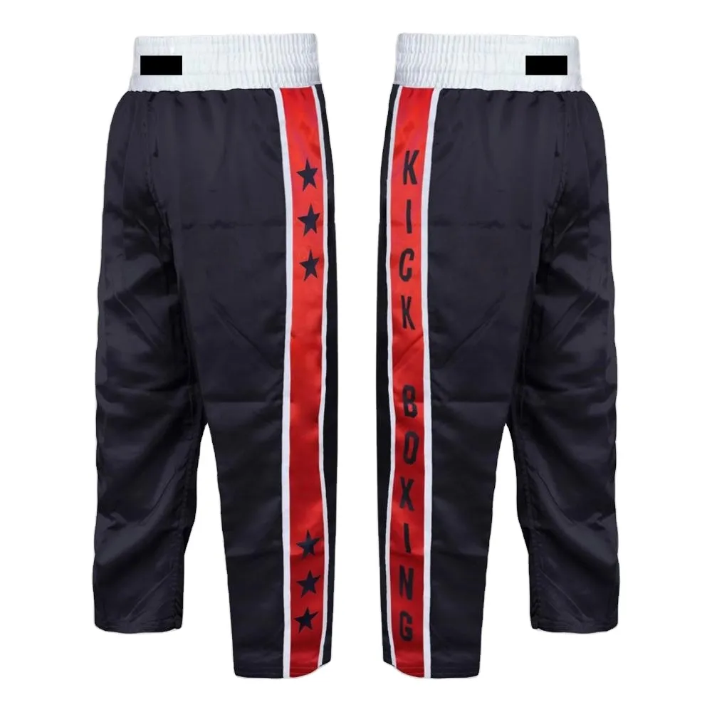Pantalones deportivos Muay Thai de secado rápido transpirable Muay Thai Kick Boxing Pantalones transpirables Kickboxing Pantalones personalizados
