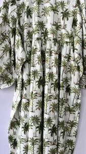 Vestido Midi con estampado bohemio Tropical mangas abullonadas hecho a mano Flowy Summer Resort Wear vestido de algodón informal perfecto para 100% algodón - Product Image 4